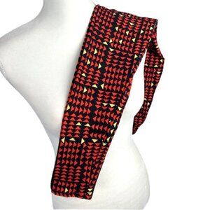 LuLaRoe OS One Size Leggings Triangles Red Yellow Black Halloween Costume
